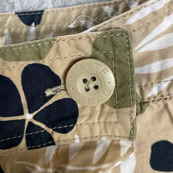 WHITE STAG Stretch Women's Beige Floral Print‎ Skort SIZE 12 - Picture 5 of 9